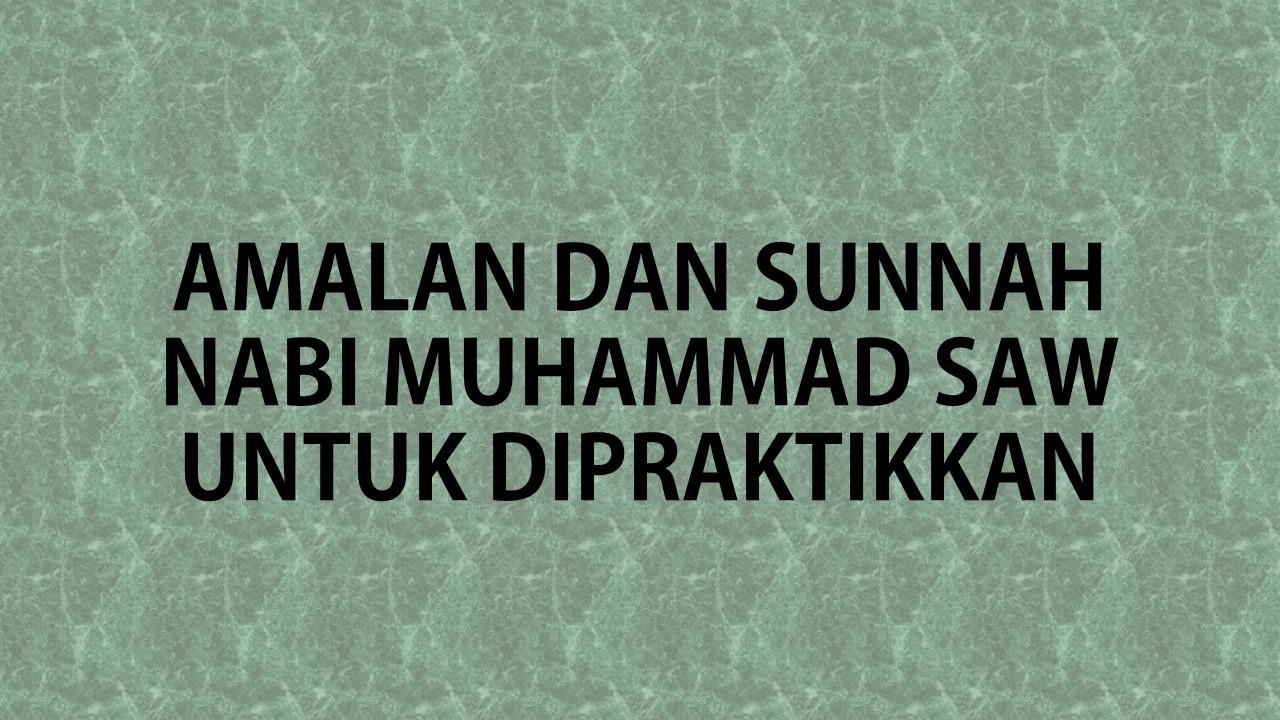Sunnah nabi muhammad saw